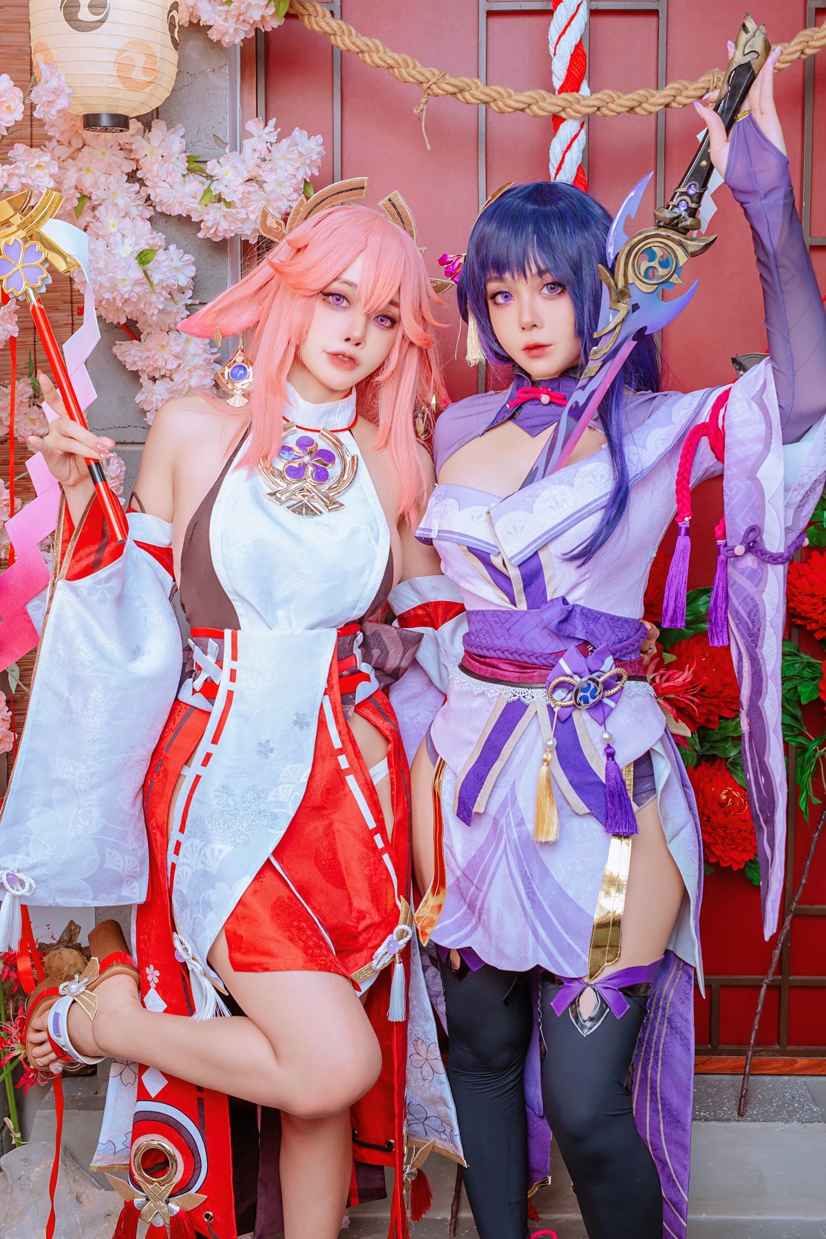 Cosplay 日本性感萝莉Byoru 八重神子 雷電将軍 Set.02