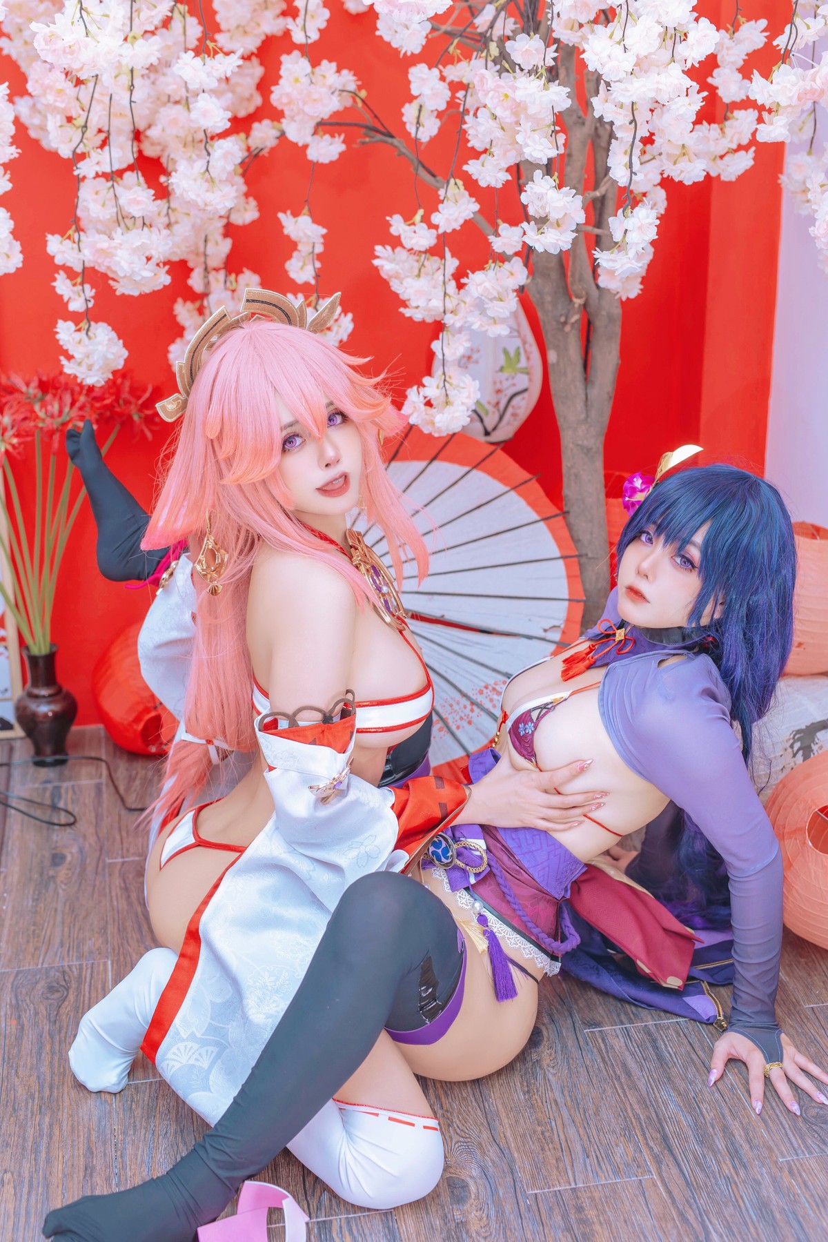 Cosplay 日本性感萝莉Byoru 八重神子 雷電将軍 Set.02