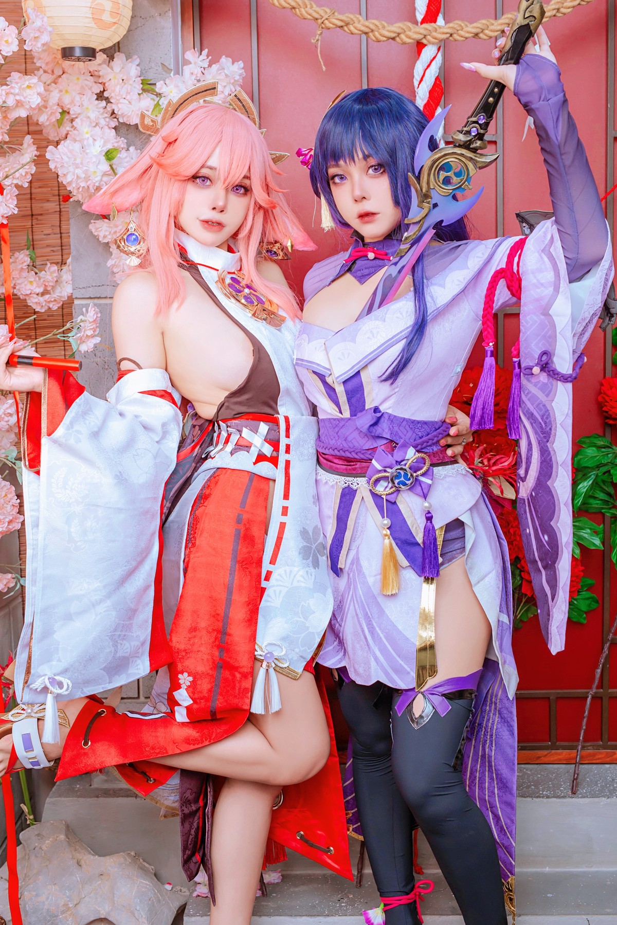 Cosplay 日本性感萝莉Byoru 八重神子 雷電将軍 Set.02